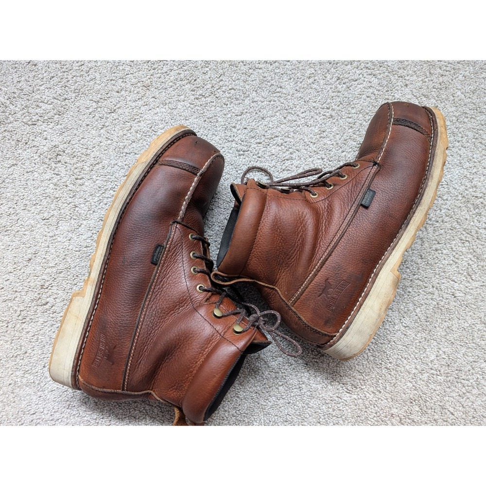 Irish Setter 83620 Ashby Work Boots Mens 13 Leather Brown Steel Toe Waterproof - Picture 3 of 9